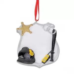 Thank You Personalisable Police Officer Ornament