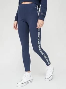 Tommy Jeans Skinny Fit Taped Legging - Navy, Size S, Women