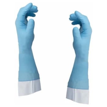 Disposable Gloves, Blue, Nitrile, Powder Free, Textured, Size 10, PK-50 - Ansell