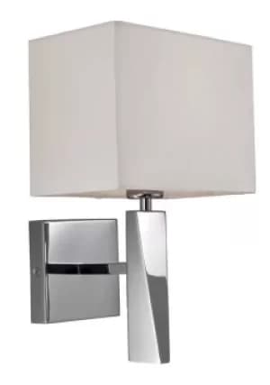 Mansion 1 Light Single Indoor Wall Light Polished Stainless Steel, Cream, E14