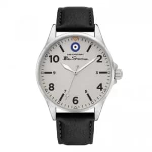 Ben Sherman Black PU Strap Watch with Grey Dial