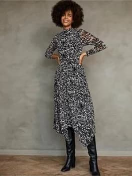 Mint Velvet Mint Velvet Roselea Print Trapeze Jersey Midi Dress