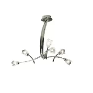 Pietra Pendant 3 Arm 6 Light G9, Polished Chrome