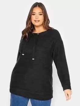 Yours Soft Touch High Neck Jumper - Black, Size 18, Women