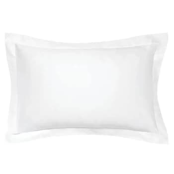 Bedeck of Belfast Fine Linens 600TC Plain Dye Standard Pillowcase - WHITE