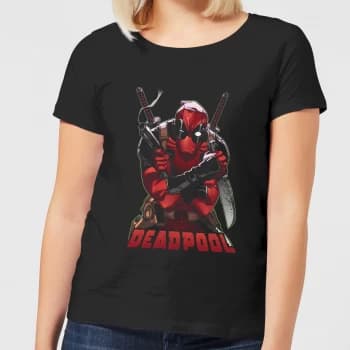 Marvel Deadpool Ready For Action Womens T-Shirt - Black - 3XL - Black
