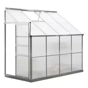 Outsunny Walk-in Garden Greenhouse Cold Frame Aluminum Polycarbonate 8 x 4ft