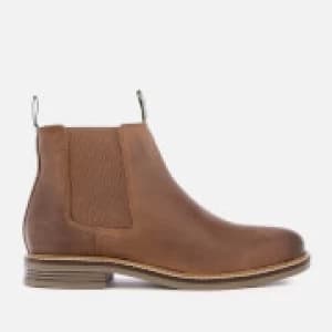 Barbour Mens Farsley Leather Chelsea Boots - Dark Tan - UK 7
