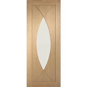 XL Joinery Pesaro Glazed Oak Patterned Internal Door - 1981 x 686mm