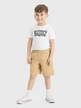 Kids Woven Pull On Shorts - Brown