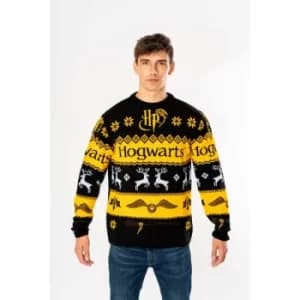 Deluxe Christmas Hogwarts Harry Potter Knitted Jumper Ex Ex Large