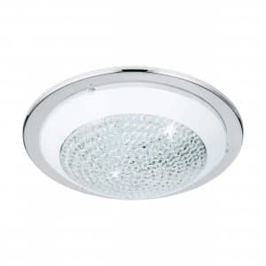 EGLO Acolla Chrome Crystal LED Wall-Ceiling Light 16 Warm White - 95641