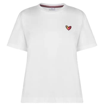 Paul Smith Swirl Heart T Shirt - White