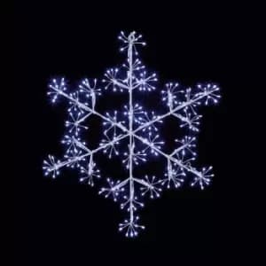 Premier Decorations 40cm Microbrights Snowflake With 300 White LEDs