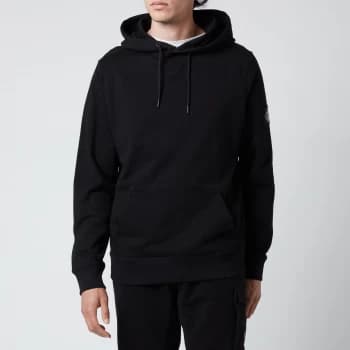 Calvin Klein Jeans Mens Organic Cotton Badge Hoodie - Black - M