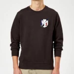 Looney Tunes Pepe Le Pew Face Faux Pocket Sweatshirt - Black