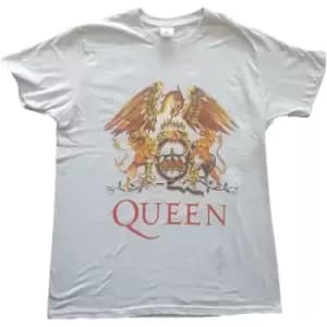 Queen - Classic Crest Unisex Large T-Shirt - Grey