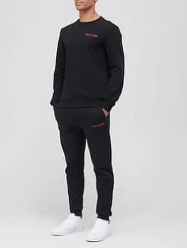 TRUE RELIGION Arch Logo Sweatshirt - Black, Onyx Black, Size S, Men