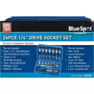 26 Piece 1/4" Drive Socket Set