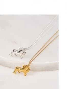 By River By River Sterling Silver Brave As A Lion Pendant Necklace