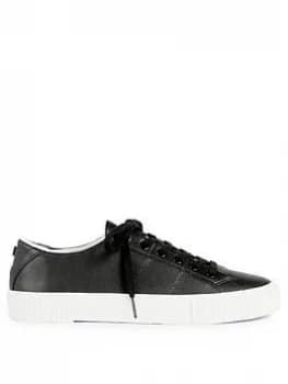 Ted Baker Kimiah Leather Colour Drench Vulcanised Trainer - Black, Size 36, Women