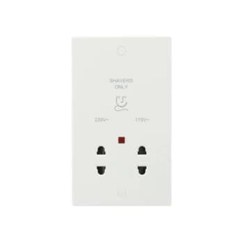 115/230V Dual Voltage Shaver Socket with Neon - Knightsbridge