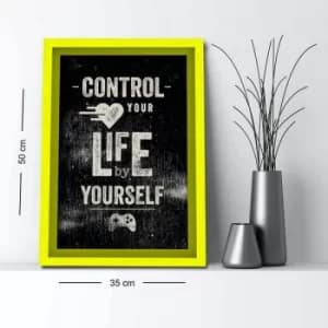 3550AHS-016 Multicolor Decorative Framed MDF Painting