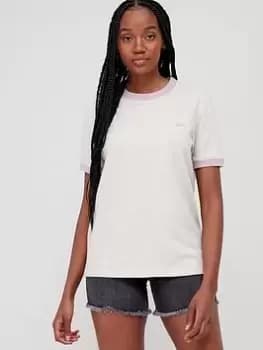 Superdry Vintage Ringer Tee -oat Marl/vintage Purple Marl, Purple, Size 12, Women