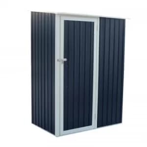 Charles Bentley 4.7ft x 3ft Grey Metal Storage Shed