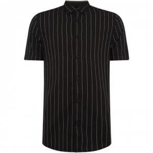 Label Lab Porter Stripe Ss Shirt - Black