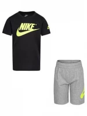 Nike Younger Boys French Terry Short Set, Grey, Size 4-5 Years