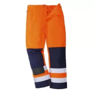Portwest Seville Hi Vis Work Trousers Orange / Navy 2XL