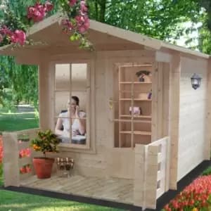 Maulden 19mm Log Cabin 7' x 7' + Verandah