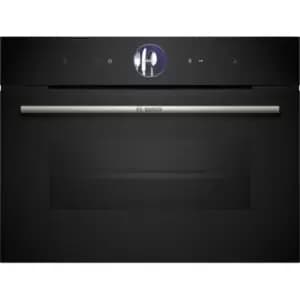 Bosch Series 8 CSG7361B1 Built In Compact Electric Single Oven with added Steam Function - Black - A+ Rated