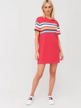 Tommy Jeans Logo T-Shirt Dress - Red