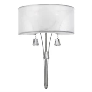 Mime 2 Light Indoor Wall Light Brushed Nickel, E14