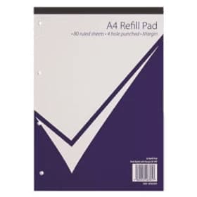 Value A4 Refill Pad 160 Page Feint Ruled & Margin PK10
