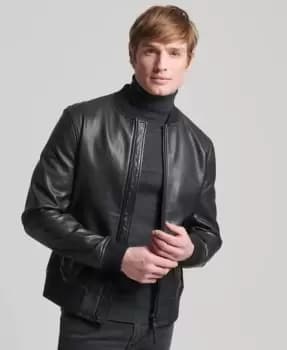 Superdry Studios Leather Flight Bomber Jacket