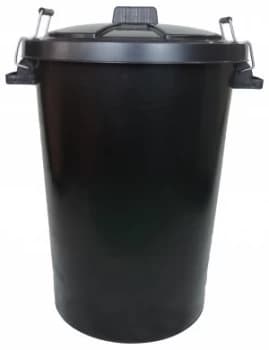 Wickes Heavy Duty Black Dustbin - 90L