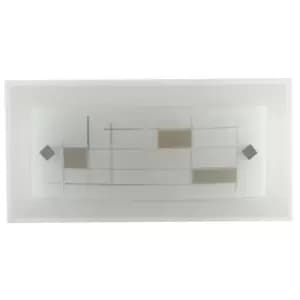 Netlighting Musa Flush Wall Light White 30x15cm