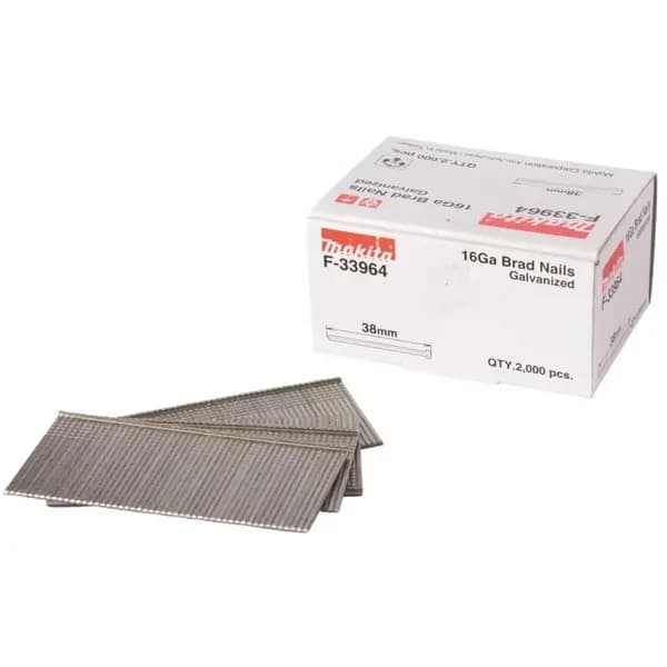 Makita Straight 16 Gauge Finishing Brad Nails F-33964 Length: 38mm