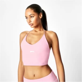 Slazenger x Sophia & Cinzia Halter Neck Sports Bra - Pink