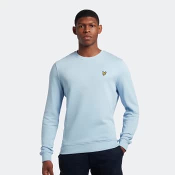 Mens Crew Neck Sweatshirt - Light Blue - L