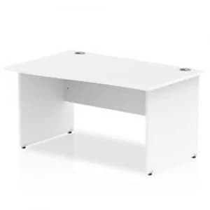 Impulse Panel End 1400 Left Hand Wave Desk White