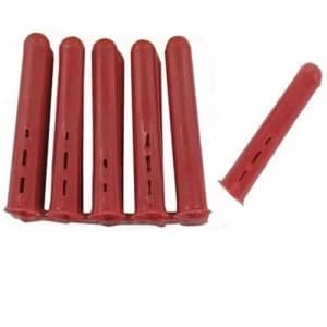 Zexum Red Plastic 4-5mm Rawl Wall Plugs - 100 Pack