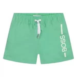 Boss Kids Baby Boy Side Logo Swim Short In Green - Size 12 Months