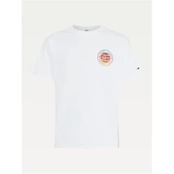 Tommy Jeans Circular Graphic T Shirt - White YBR