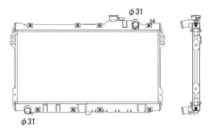 NRF 506522 Engine Cooling Radiator Aluminium Brazed cooling fins