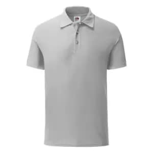 Fruit Of The Loom Mens Iconic Pique Polo Shirt (3XL) (Zinc Grey)