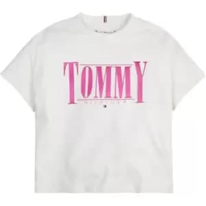 Tommy Hilfiger Tommy Sateen Logo Tee S/S - Neutral